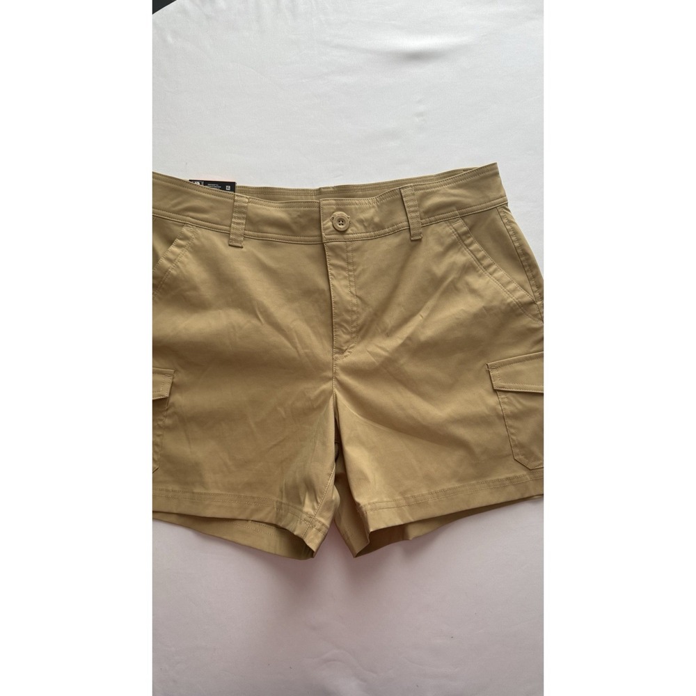 Eddie Bauer Women's Cargo Pocket Shorts Size 12 Deep Yellow Nylon Spandex NWT
